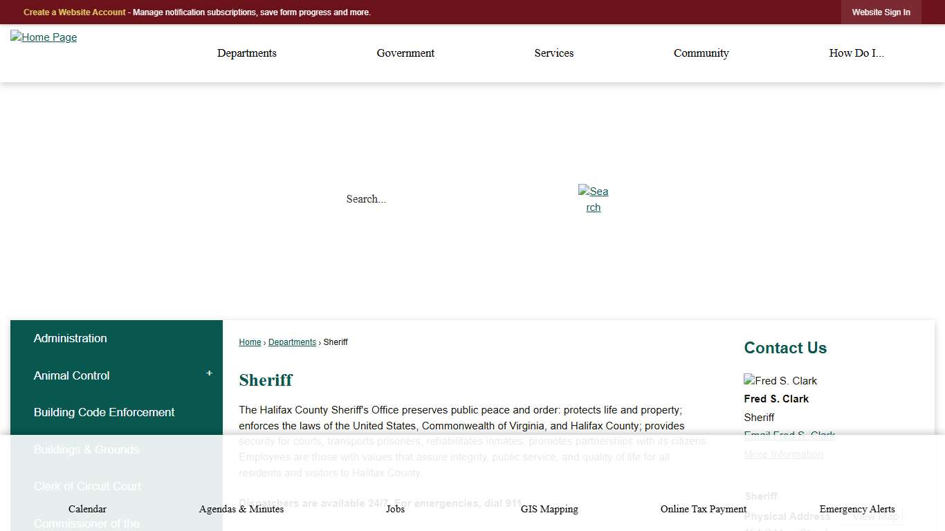 Sheriff | Halifax County, VA